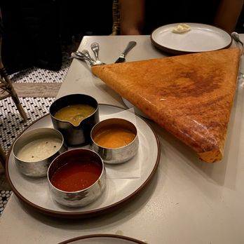 Copra signature dishes Mysore Masala DosaThayir Vadai ChaatBlack Cod Pollichathu